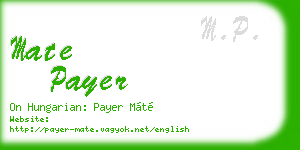 mate payer business card