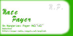 mate payer business card